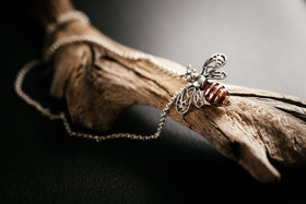 Baltic Amber Bee Pendant