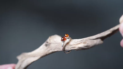 Two Color Amber Ring