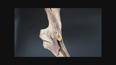 Slim drop shape pendant