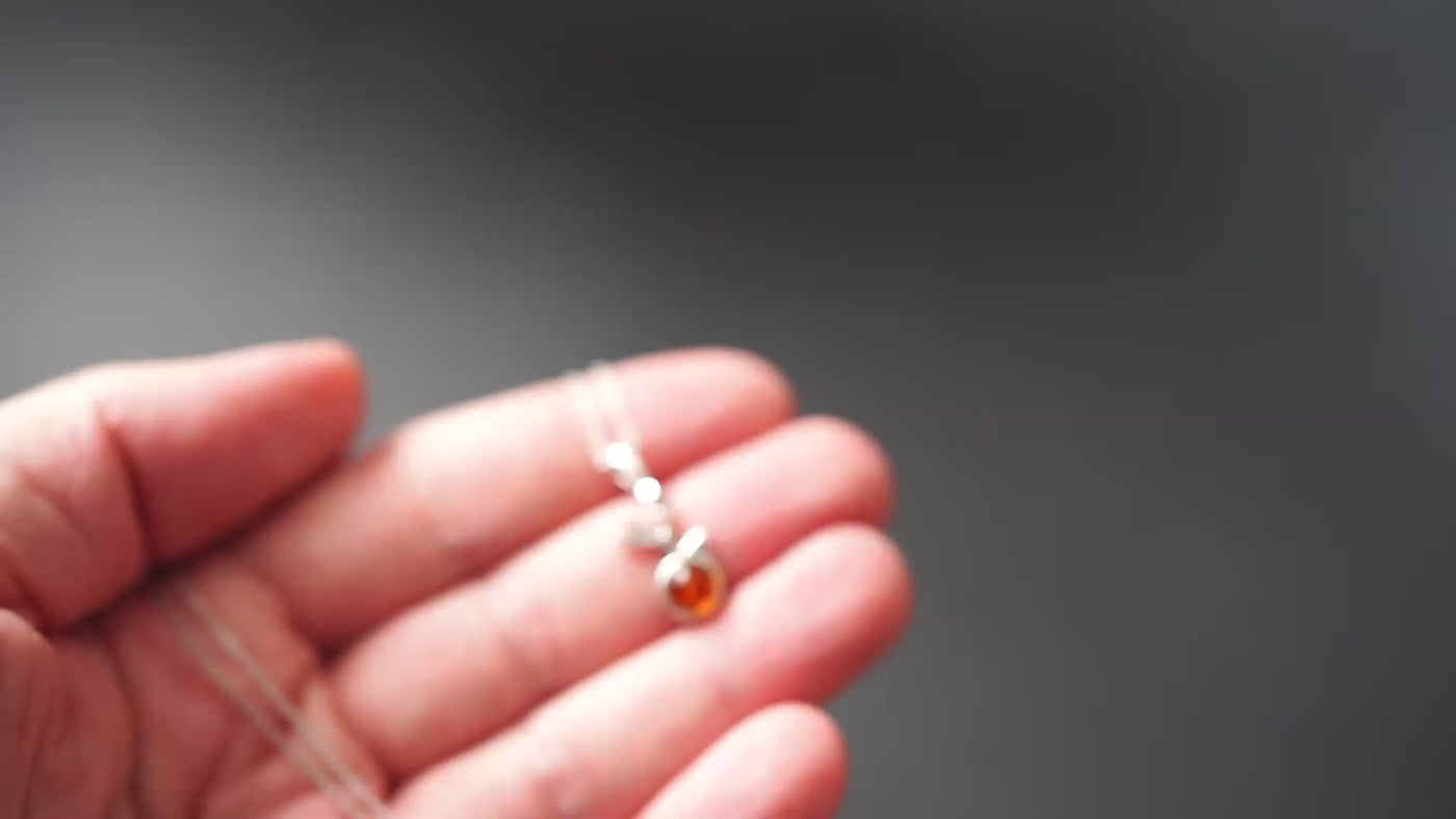 Enchanting Whispers - Silver Fairy Pendant with Natural Baltic Amber